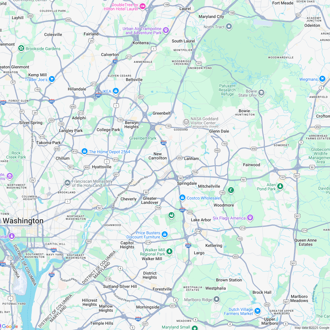 Google map showing store location