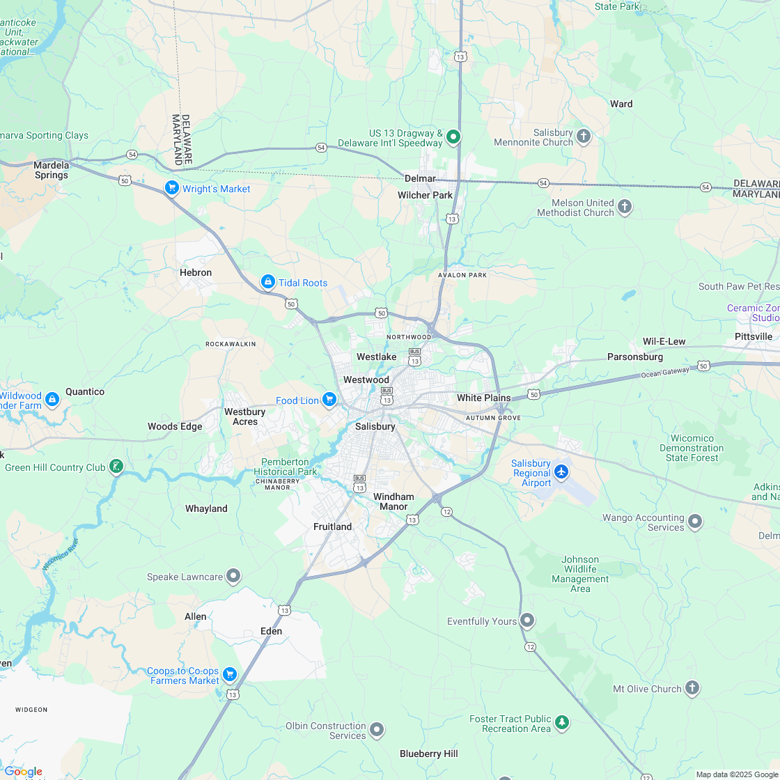 Google map showing store location