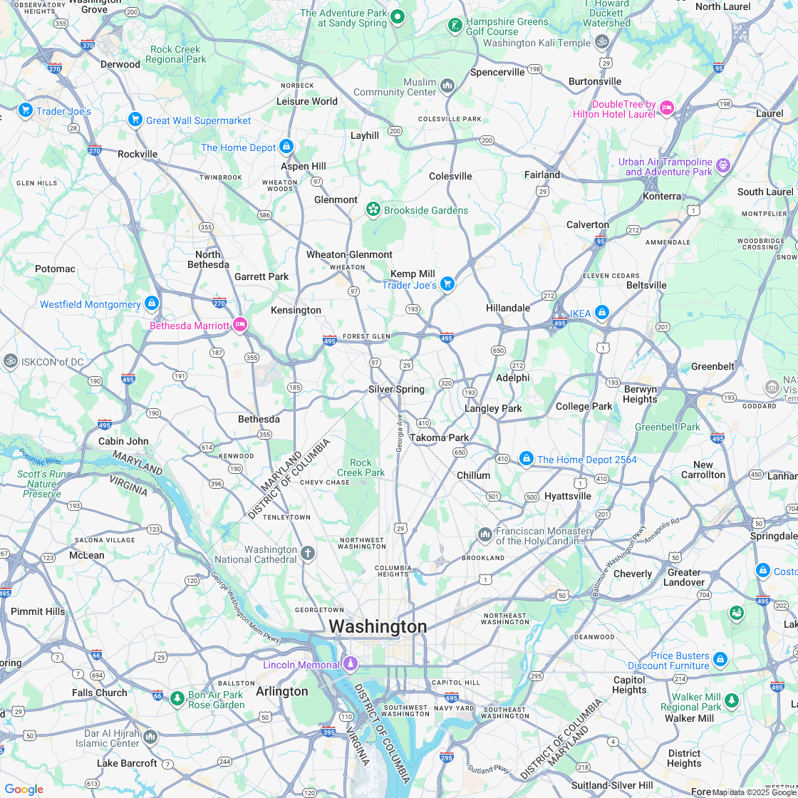 Google map showing store location