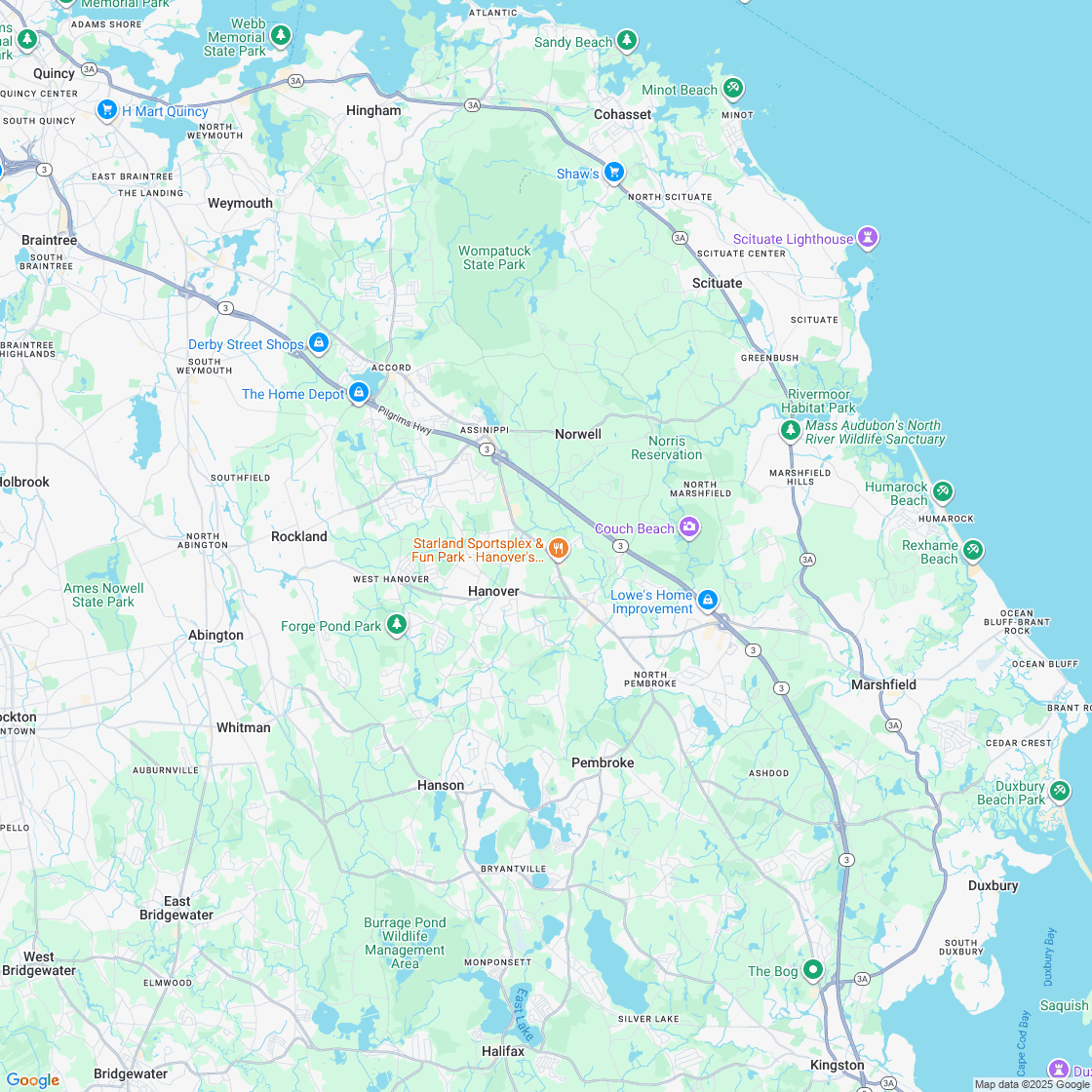Google map showing store location