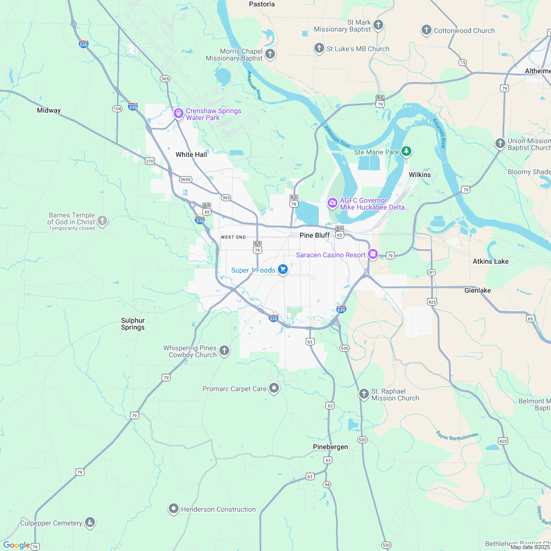 Google map showing store location