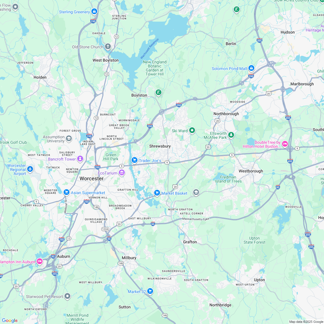 Google map showing store location