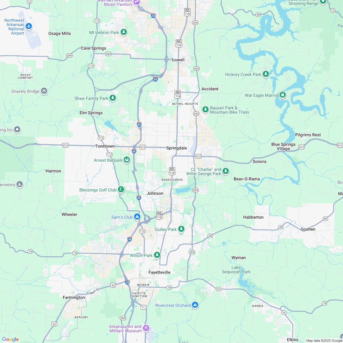 Google map showing store location