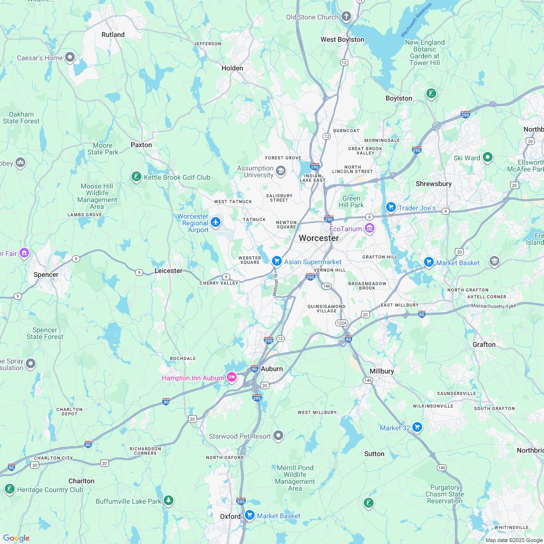 Google map showing store location