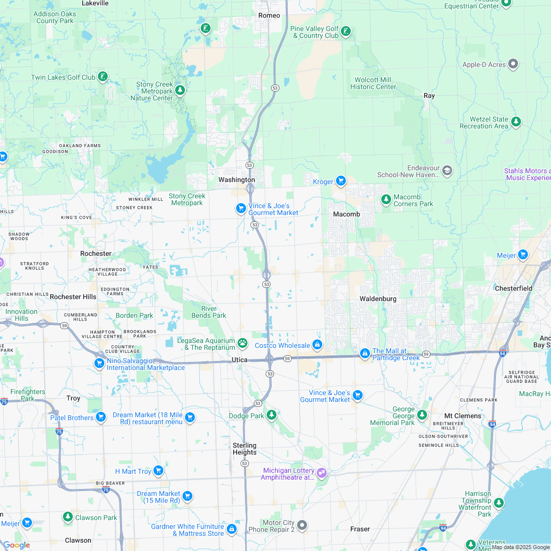 Google map showing store location
