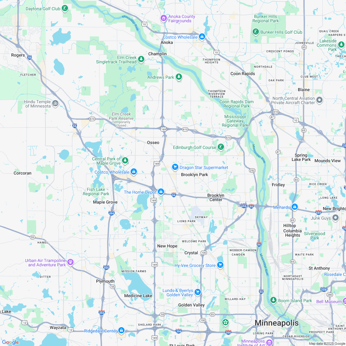 Google map showing store location
