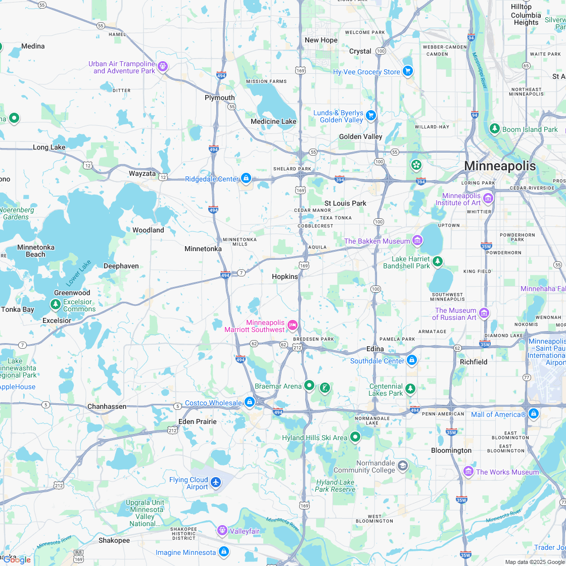 Google map showing store location
