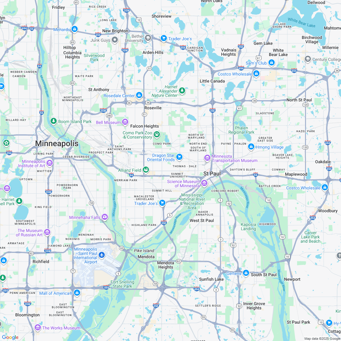 Google map showing store location