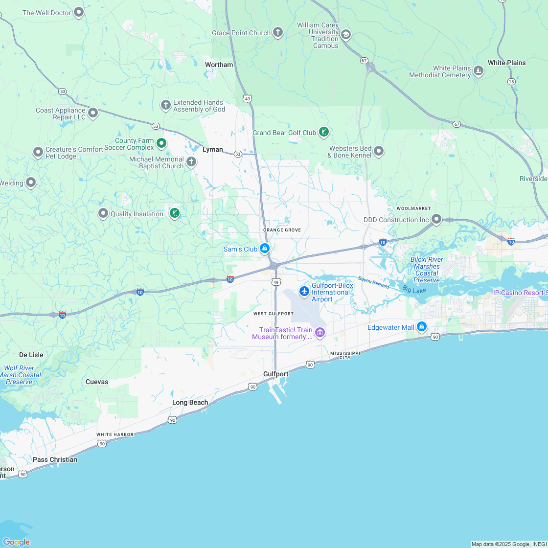 Google map showing store location