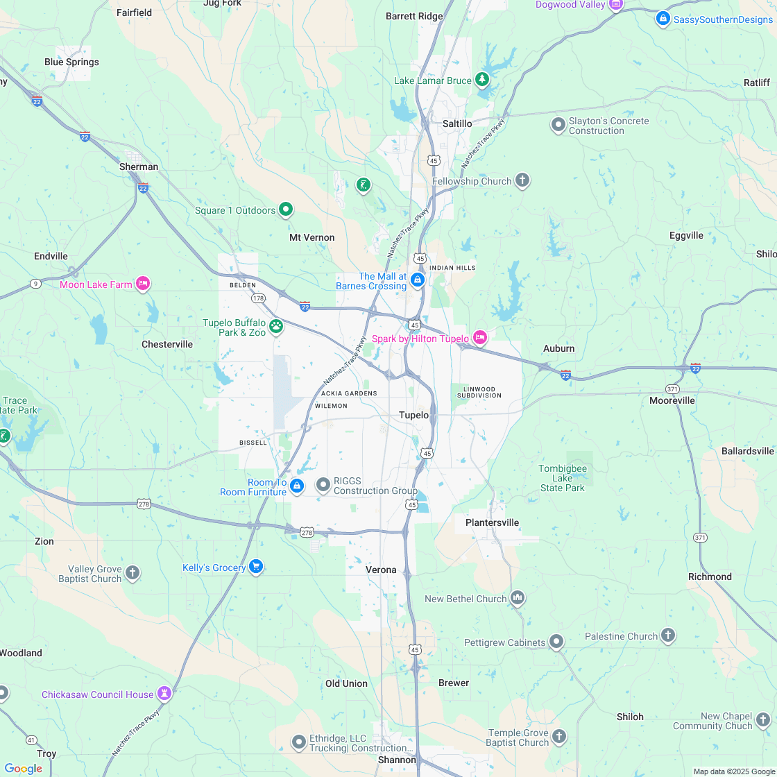 Google map showing store location