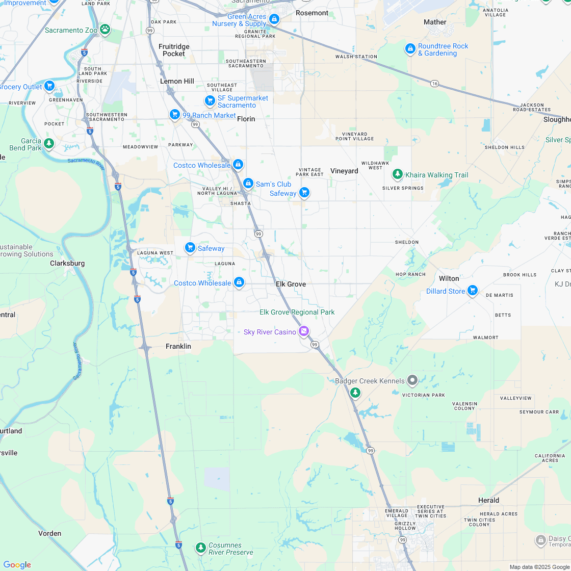 Google map showing store location