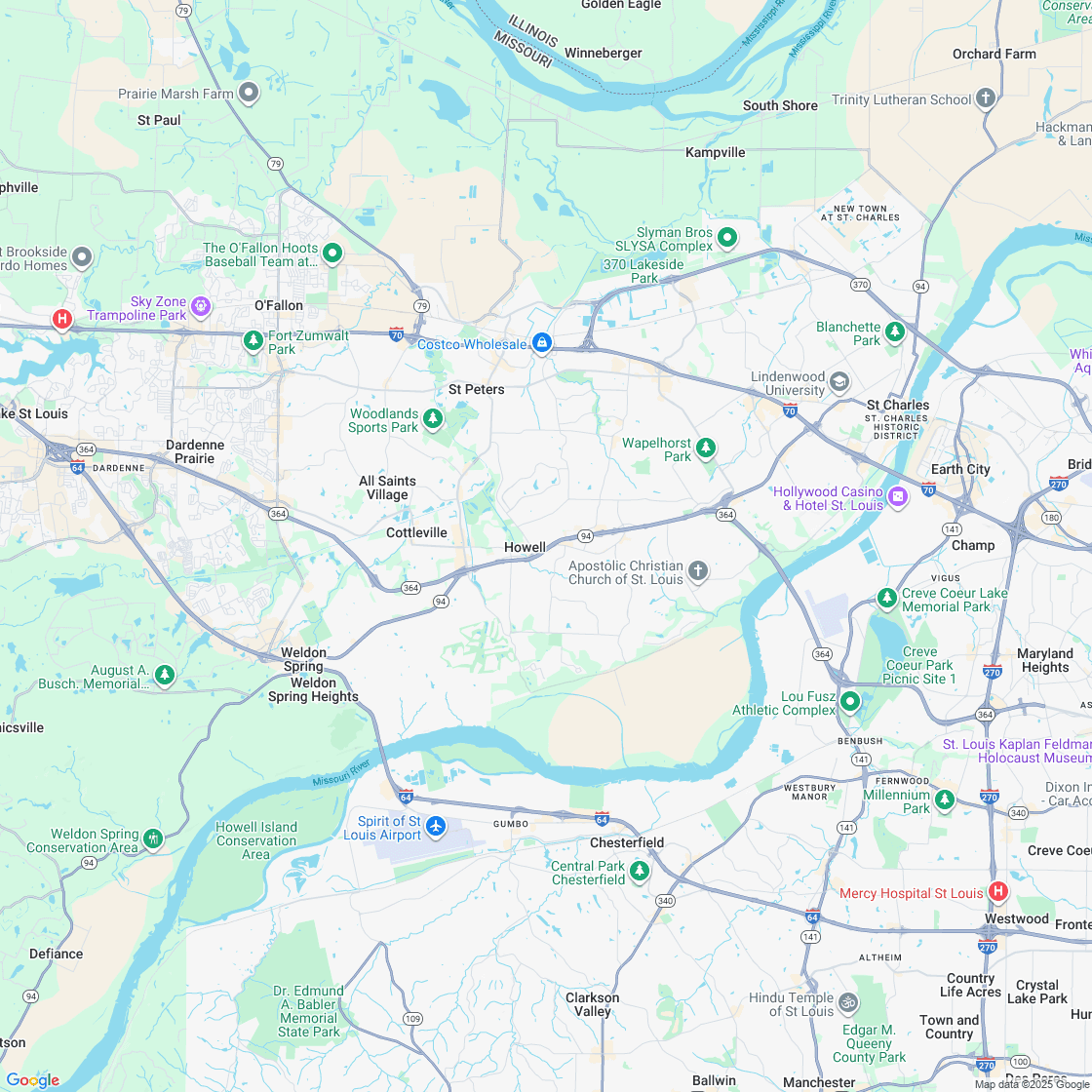 Google map showing store location