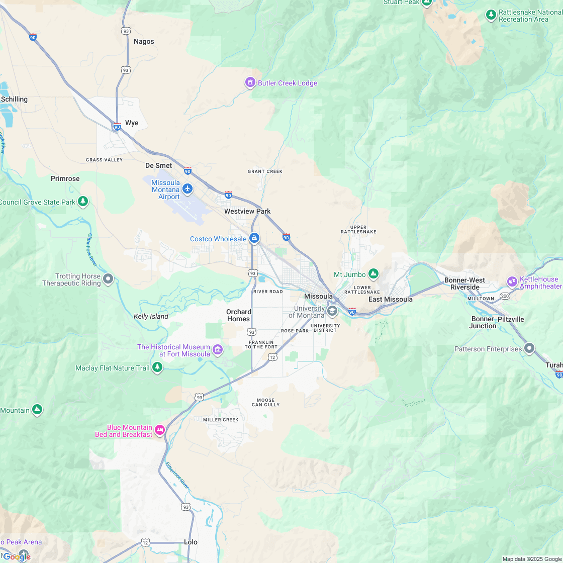 Google map showing store location