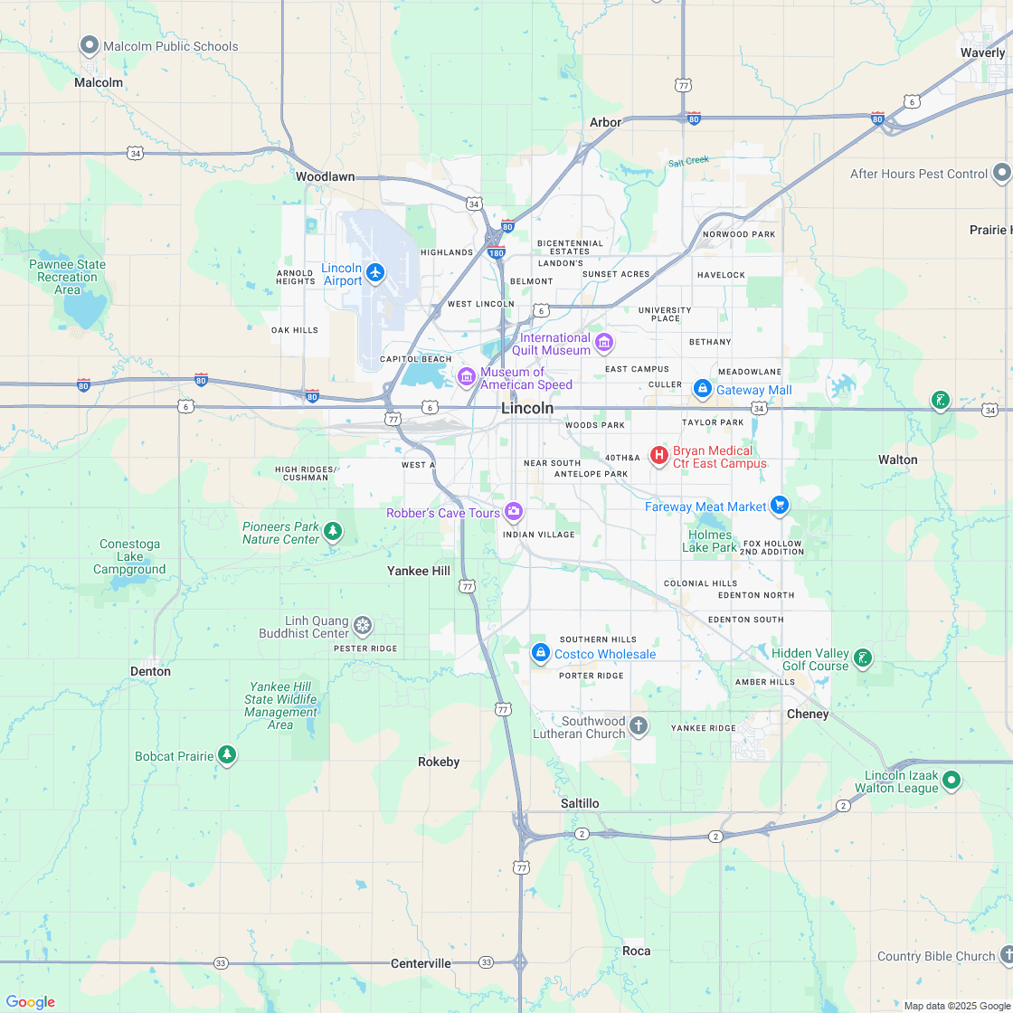 Google map showing store location