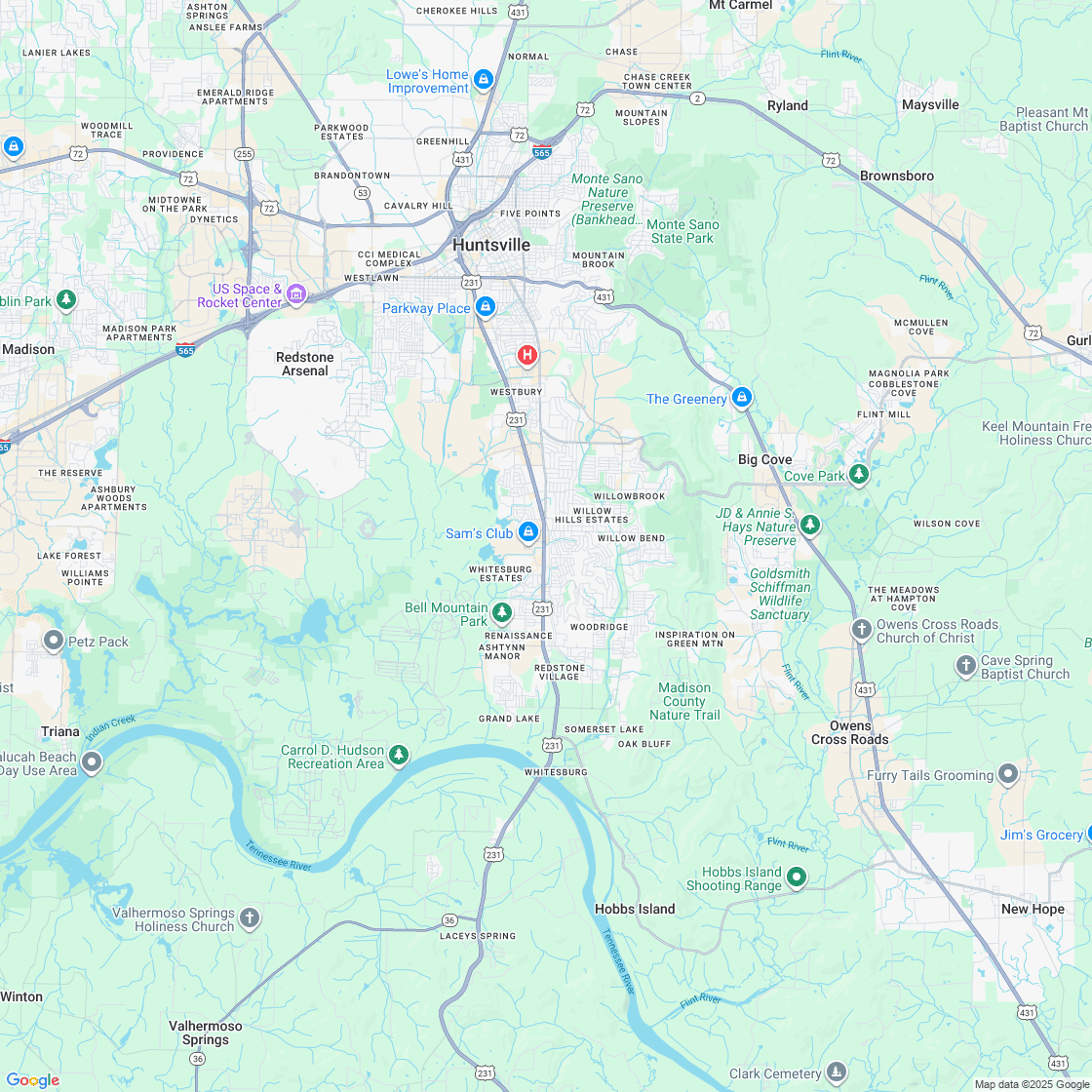 Google map showing store location