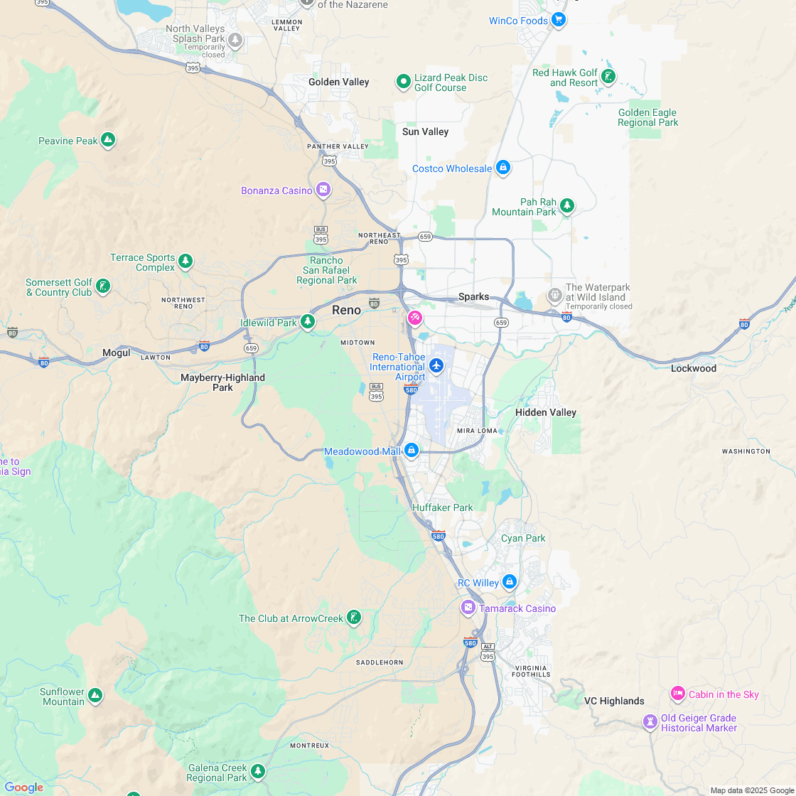 Google map showing store location