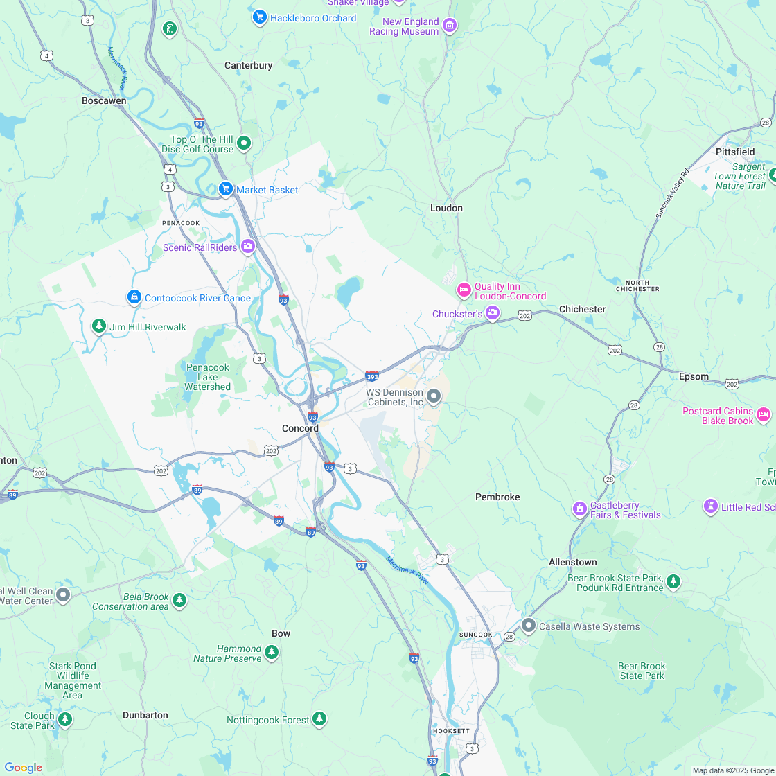 Google map showing store location