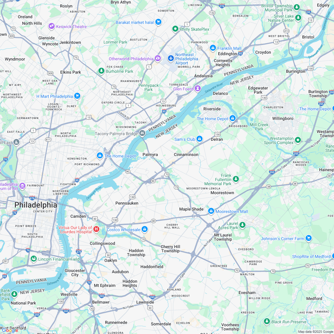 Google map showing store location