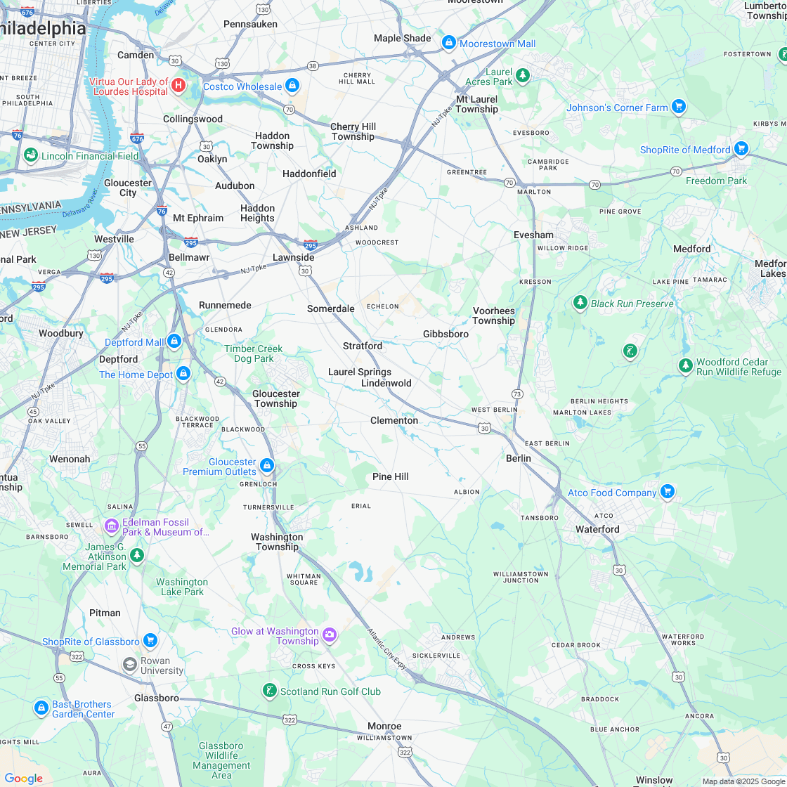 Google map showing store location