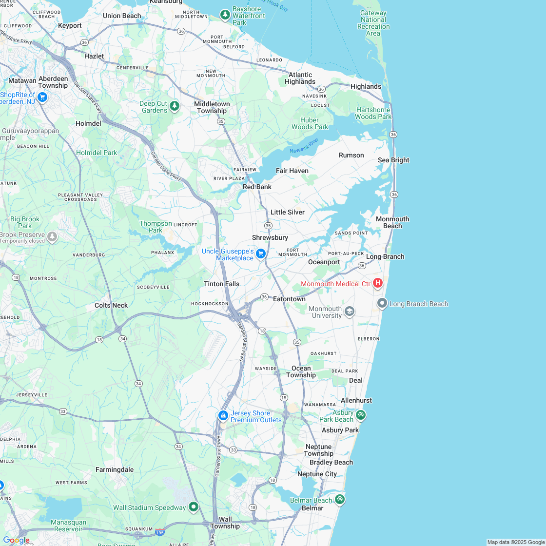 Google map showing store location