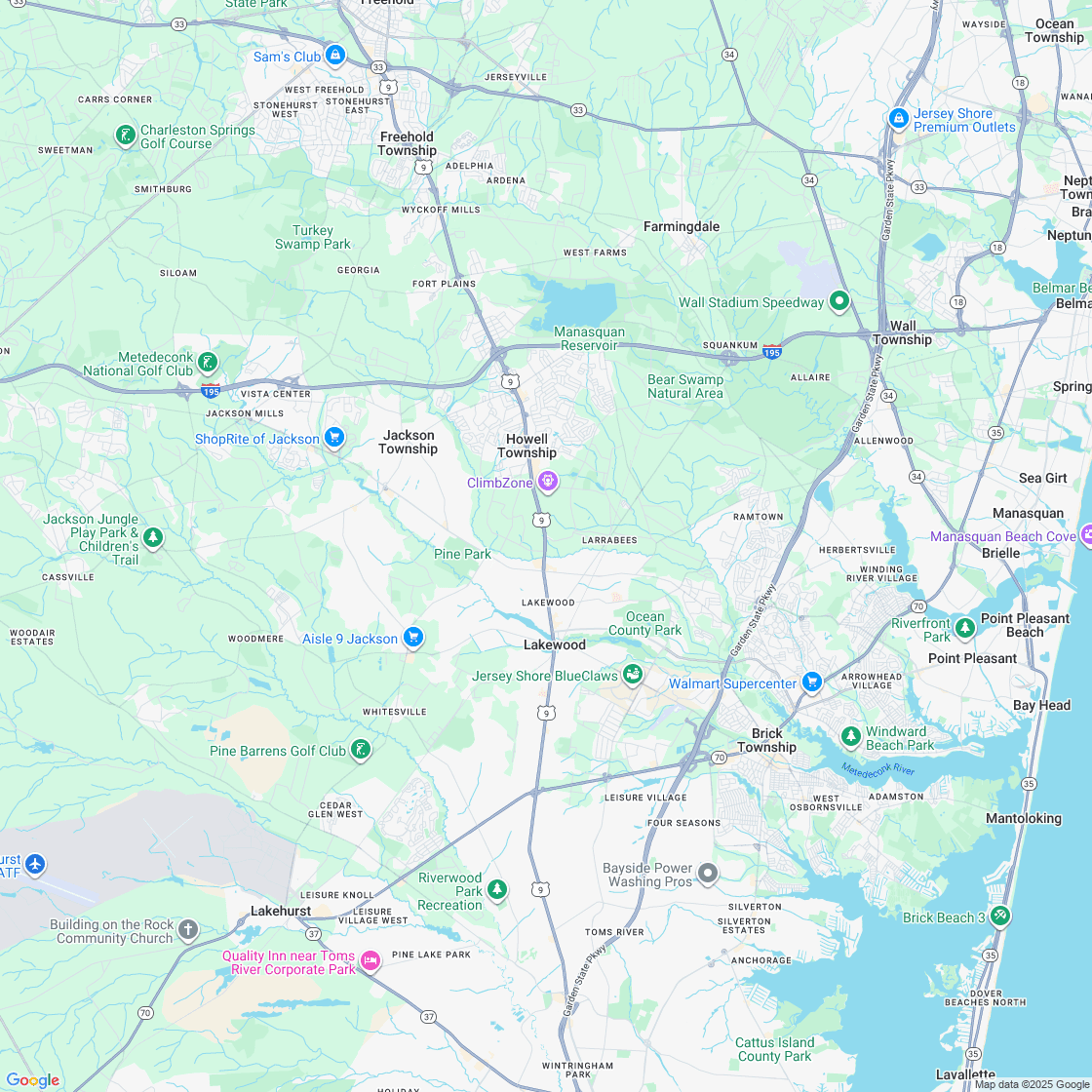 Google map showing store location