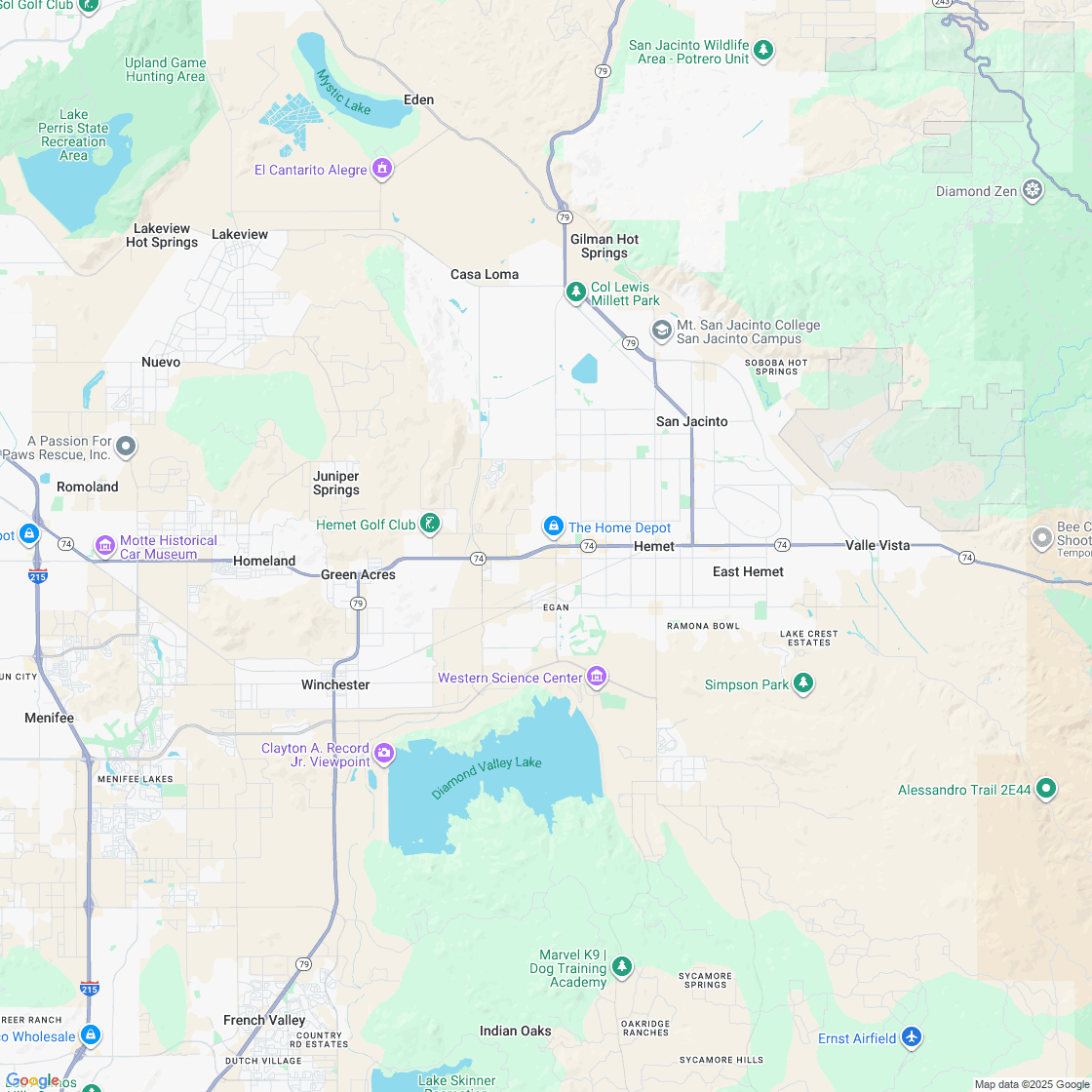 Google map showing store location