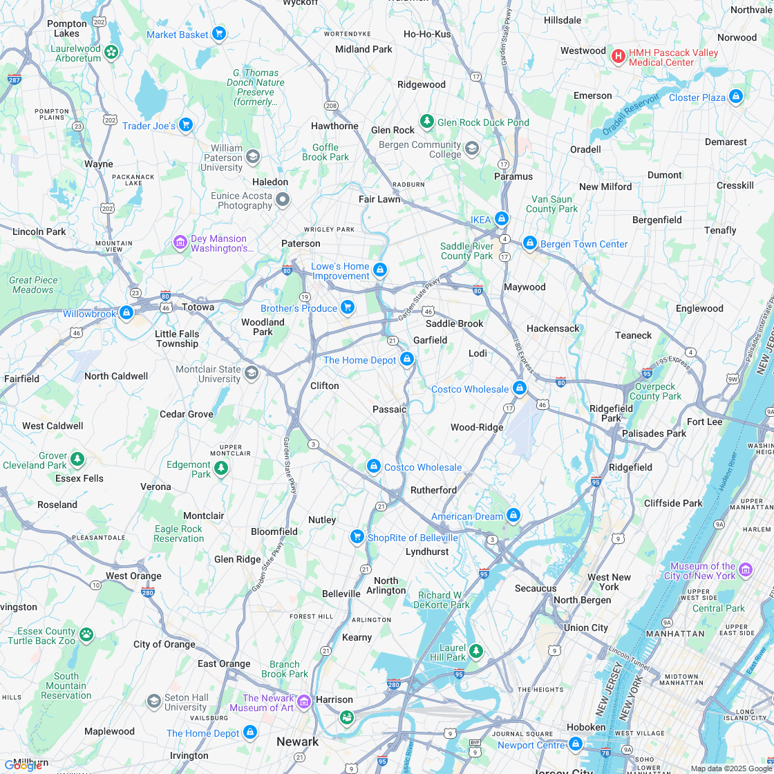 Google map showing store location