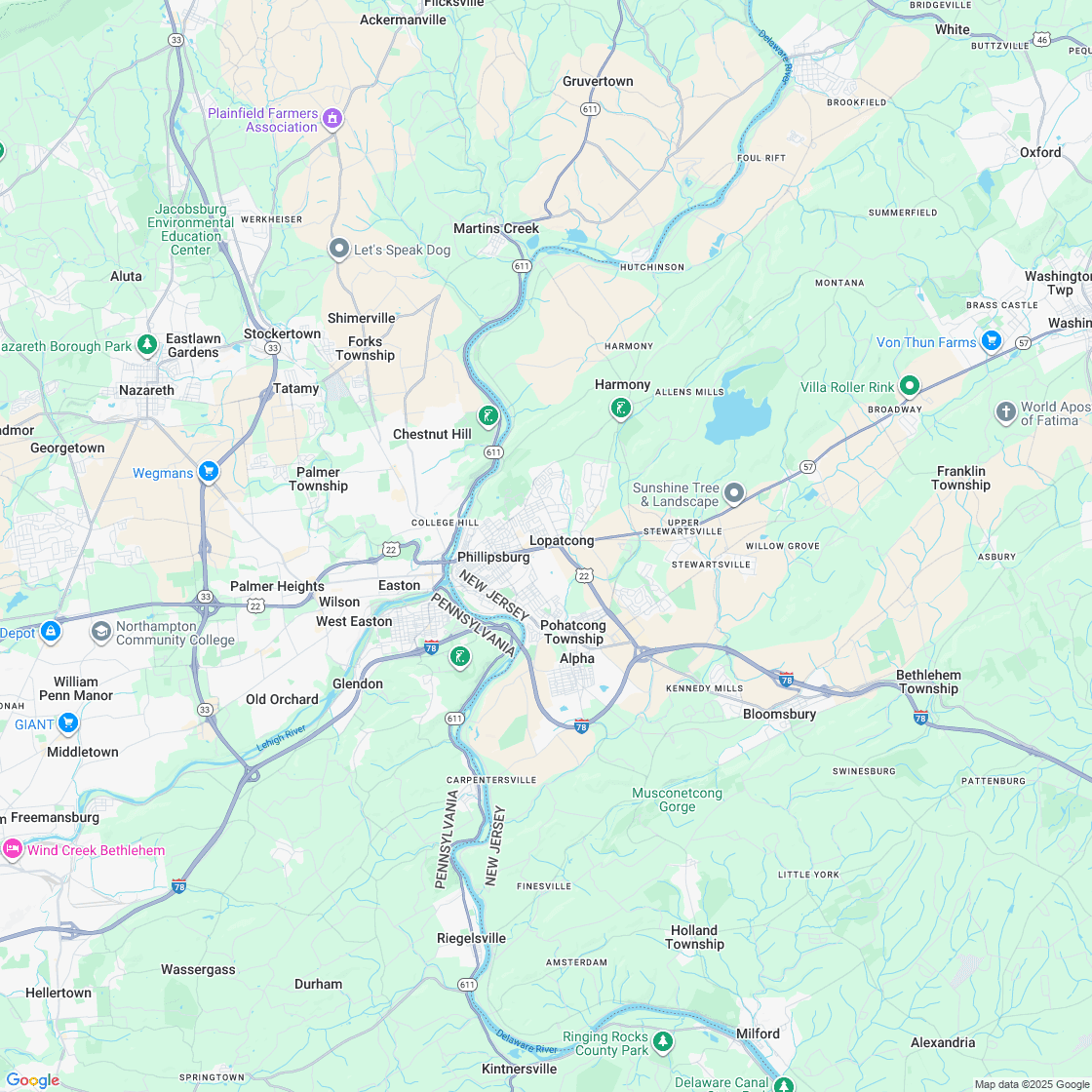 Google map showing store location