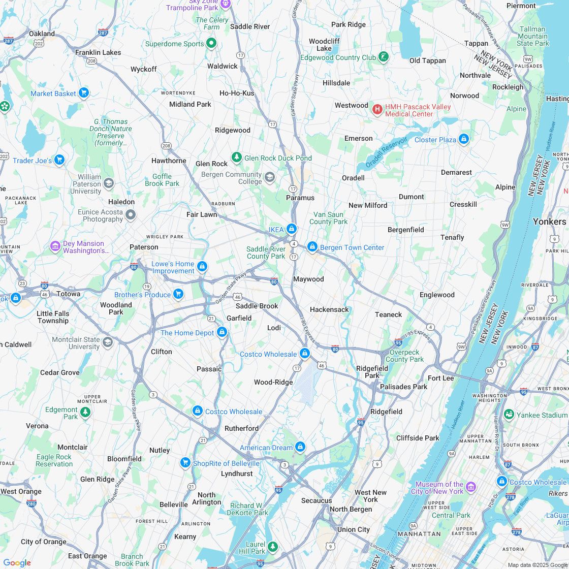 Google map showing store location