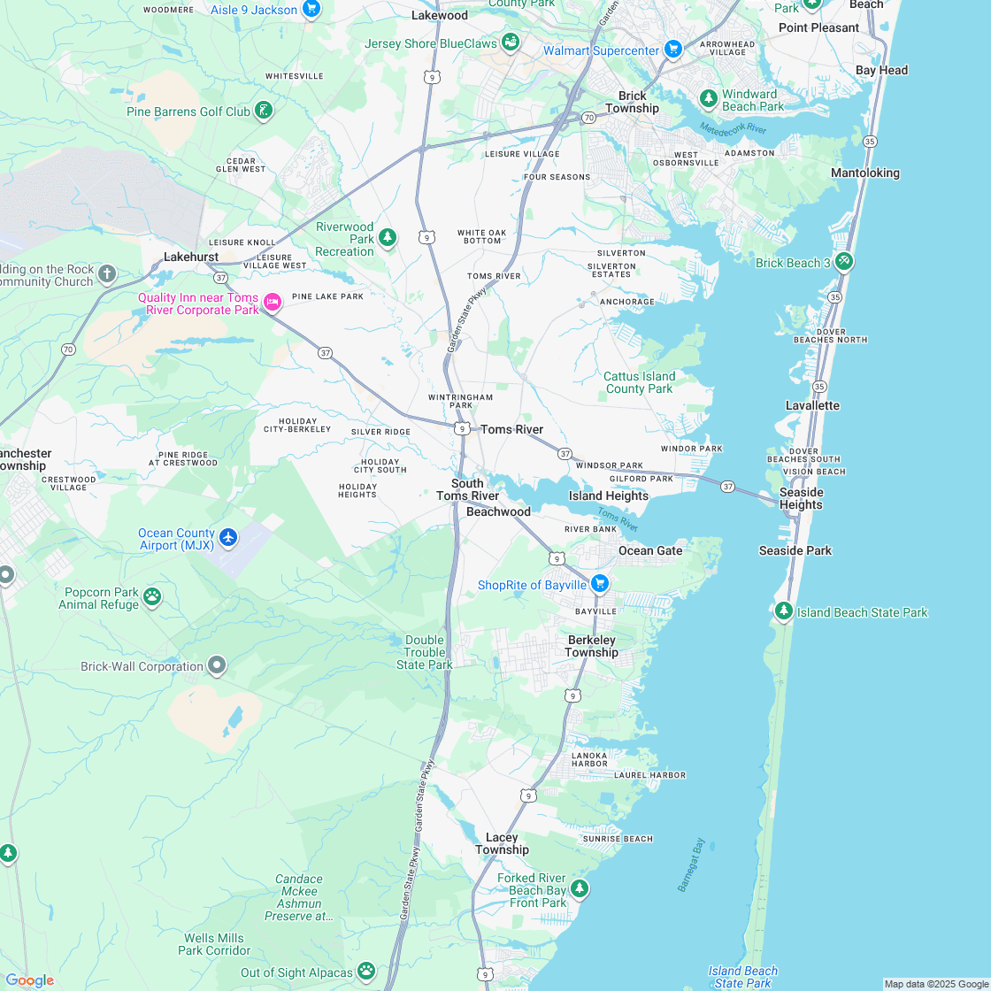 Google map showing store location