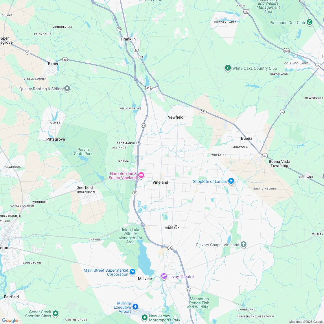 Google map showing store location