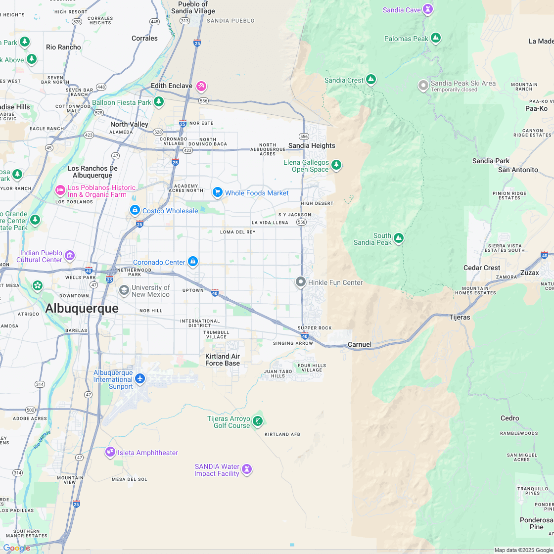 Google map showing store location