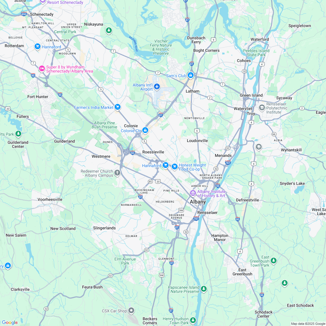 Google map showing store location