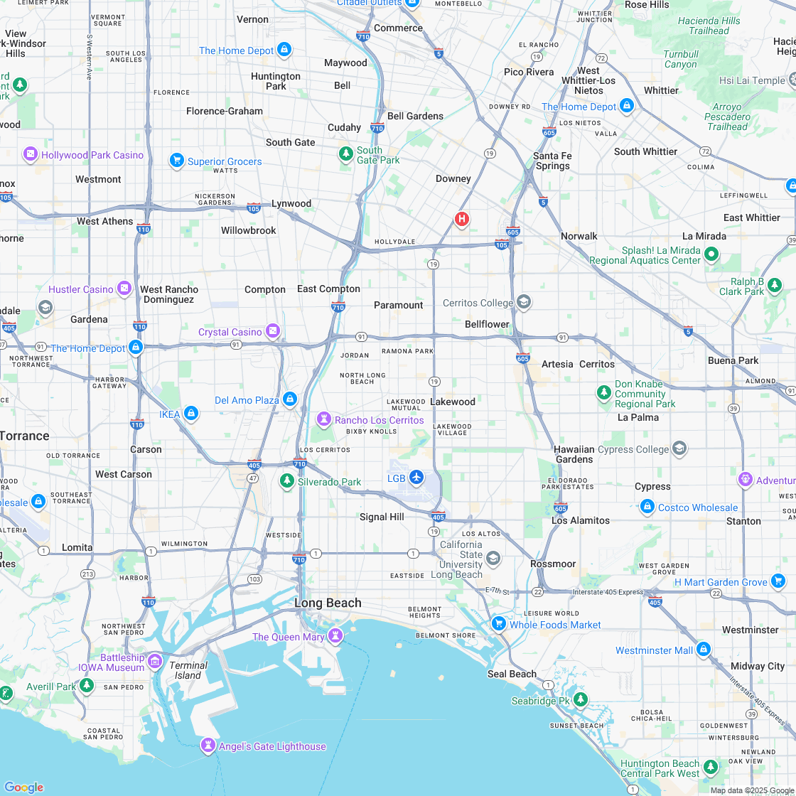 Google map showing store location