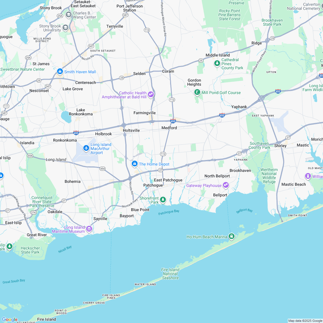 Google map showing store location