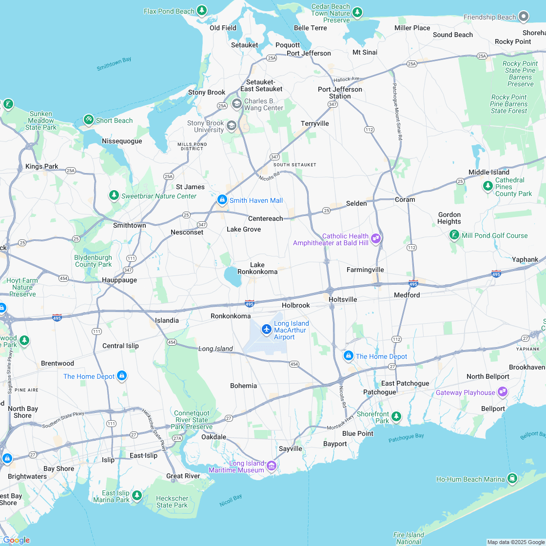Google map showing store location