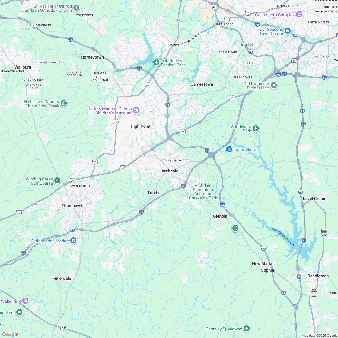 Google map showing store location