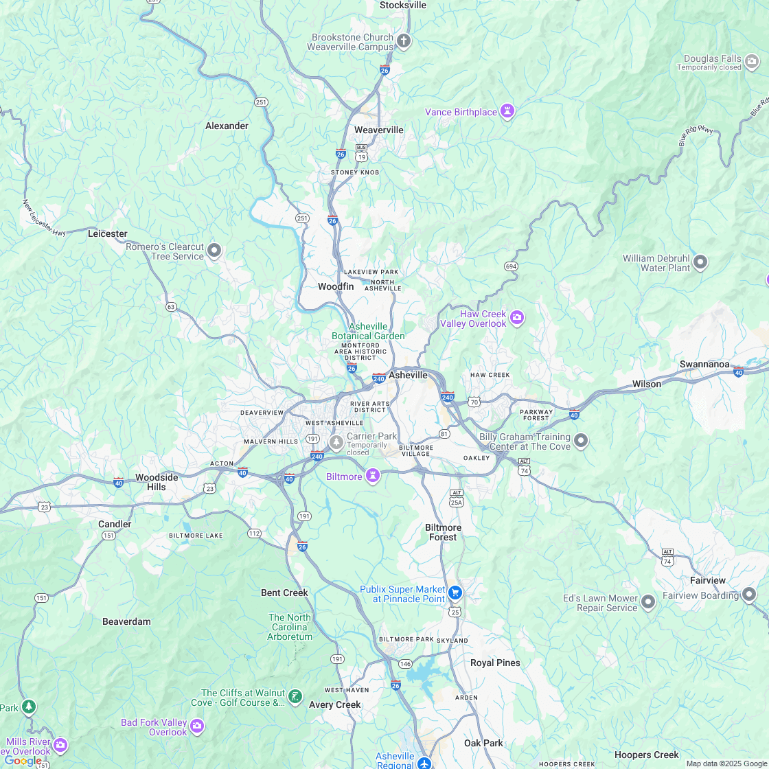 Google map showing store location