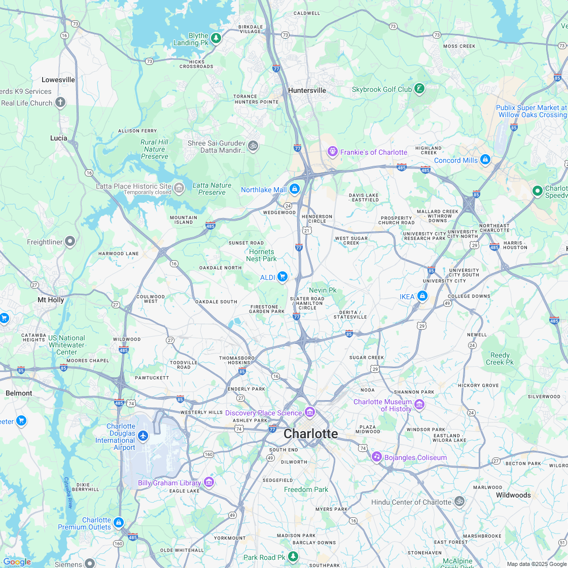 Google map showing store location