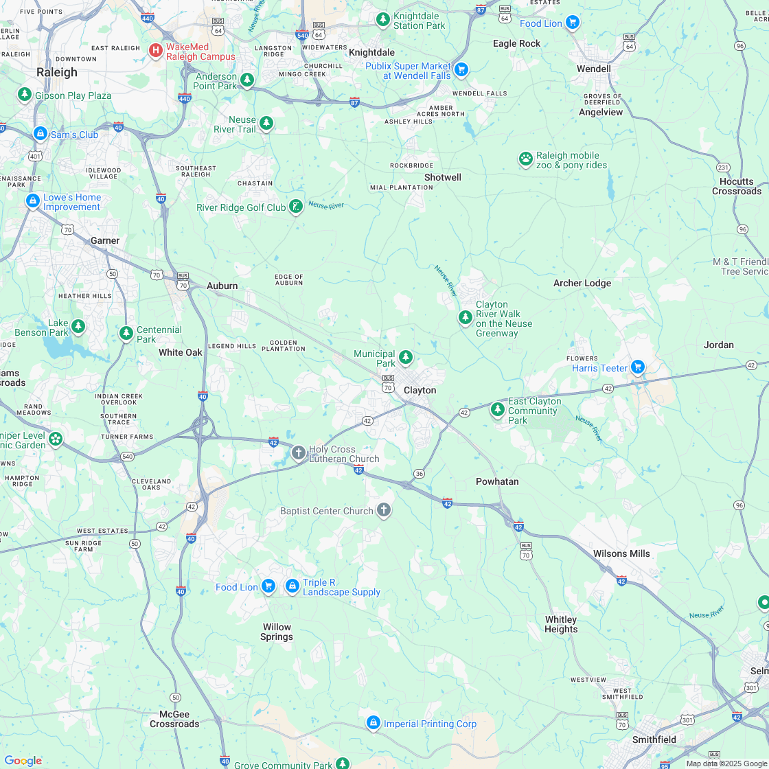 Google map showing store location