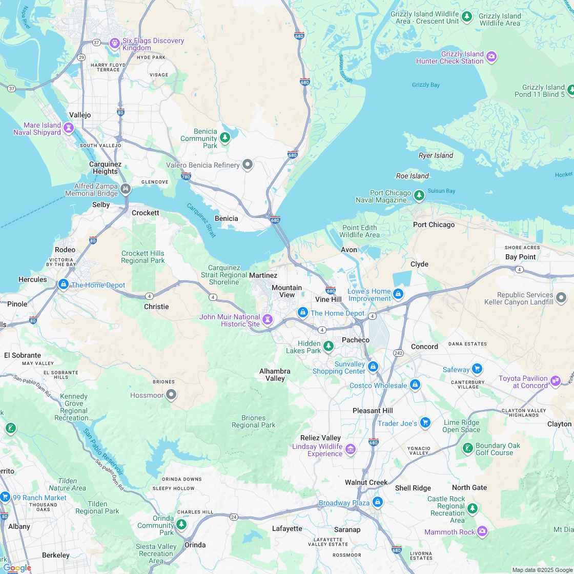 Google map showing store location