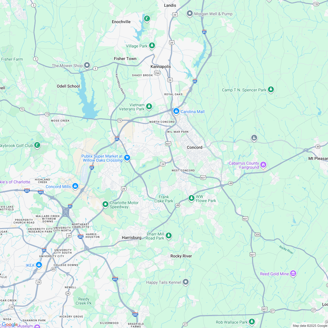 Google map showing store location