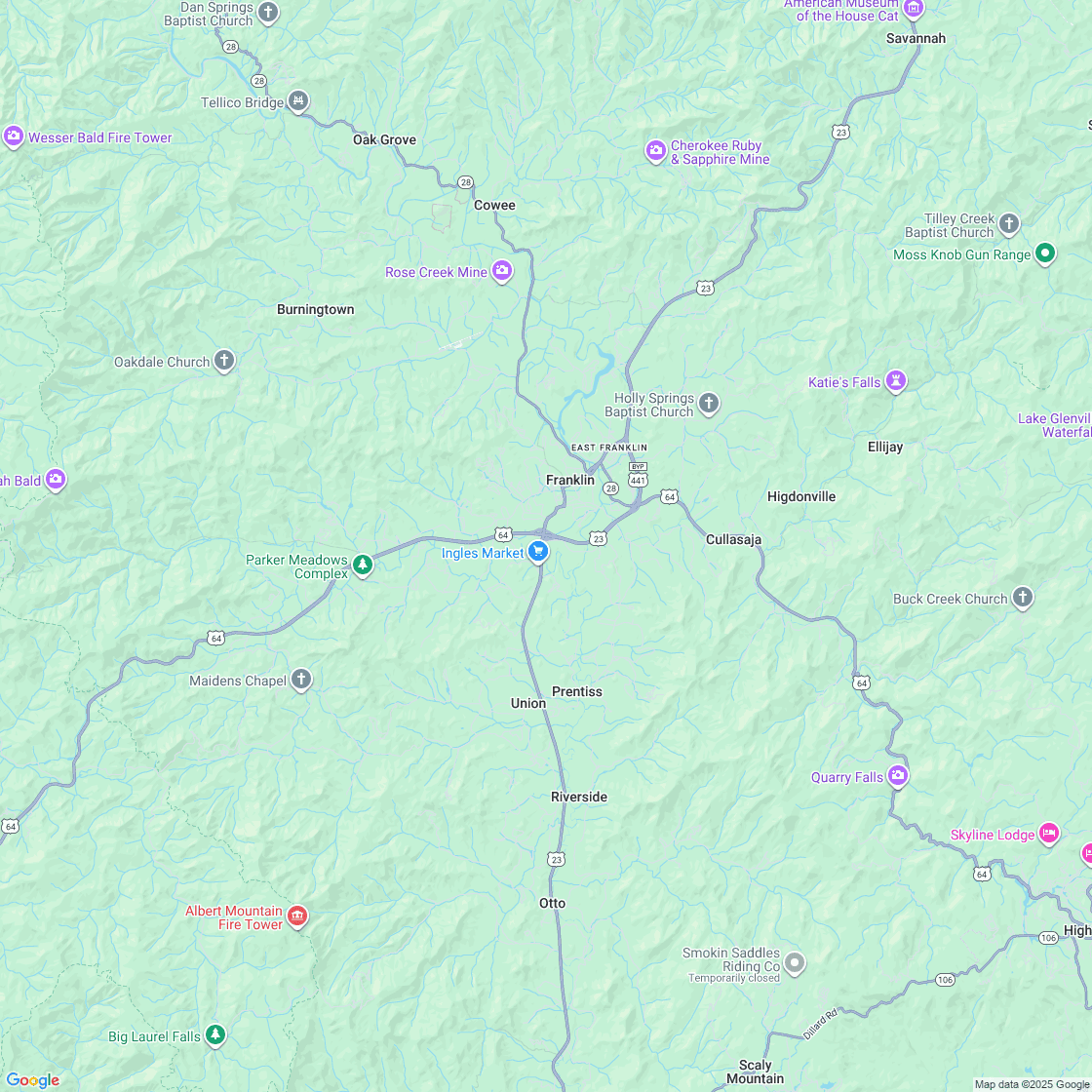 Google map showing store location