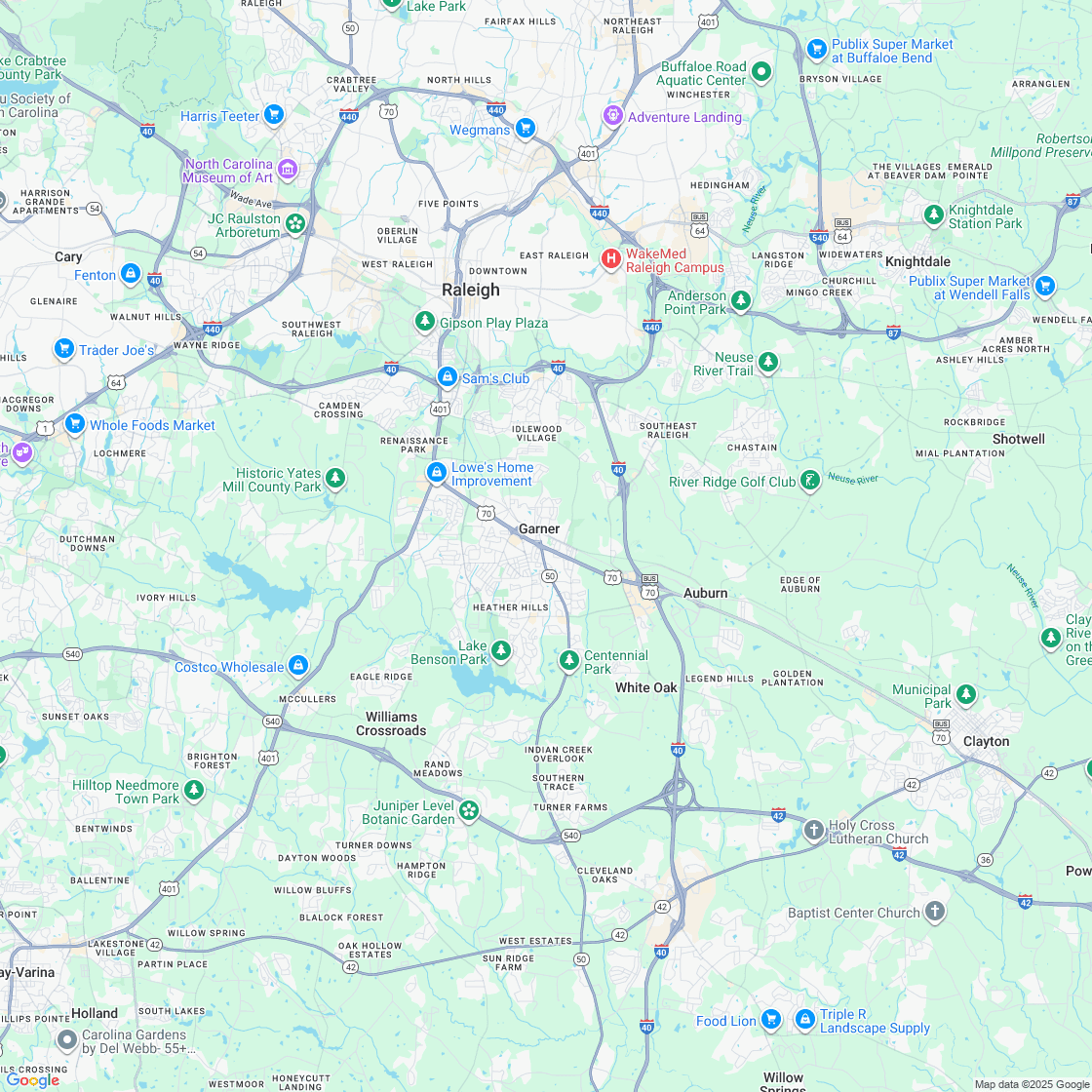 Google map showing store location