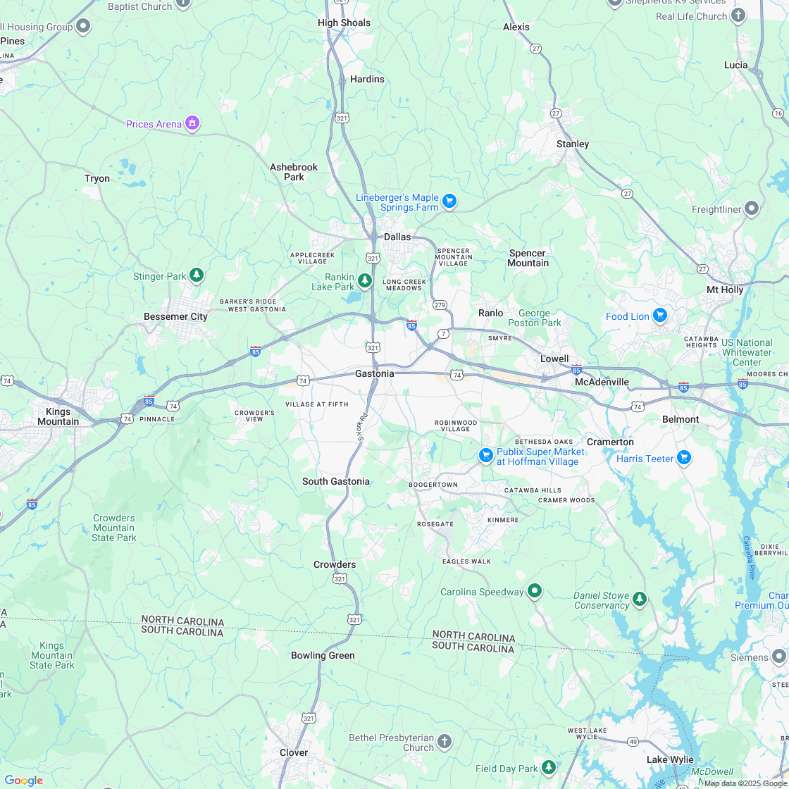 Google map showing store location