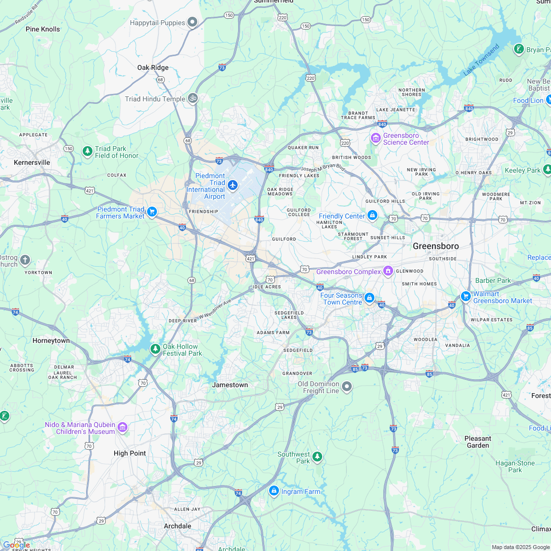 Google map showing store location