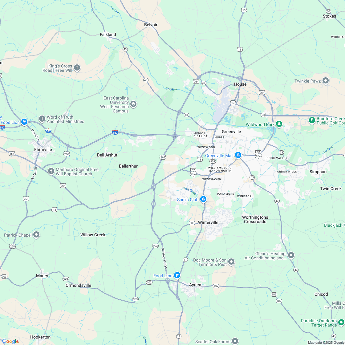 Google map showing store location