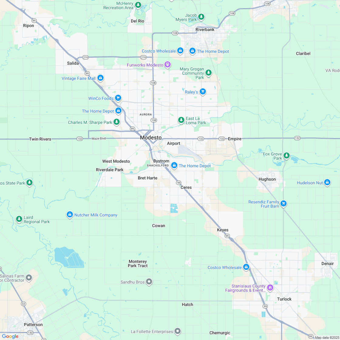 Google map showing store location