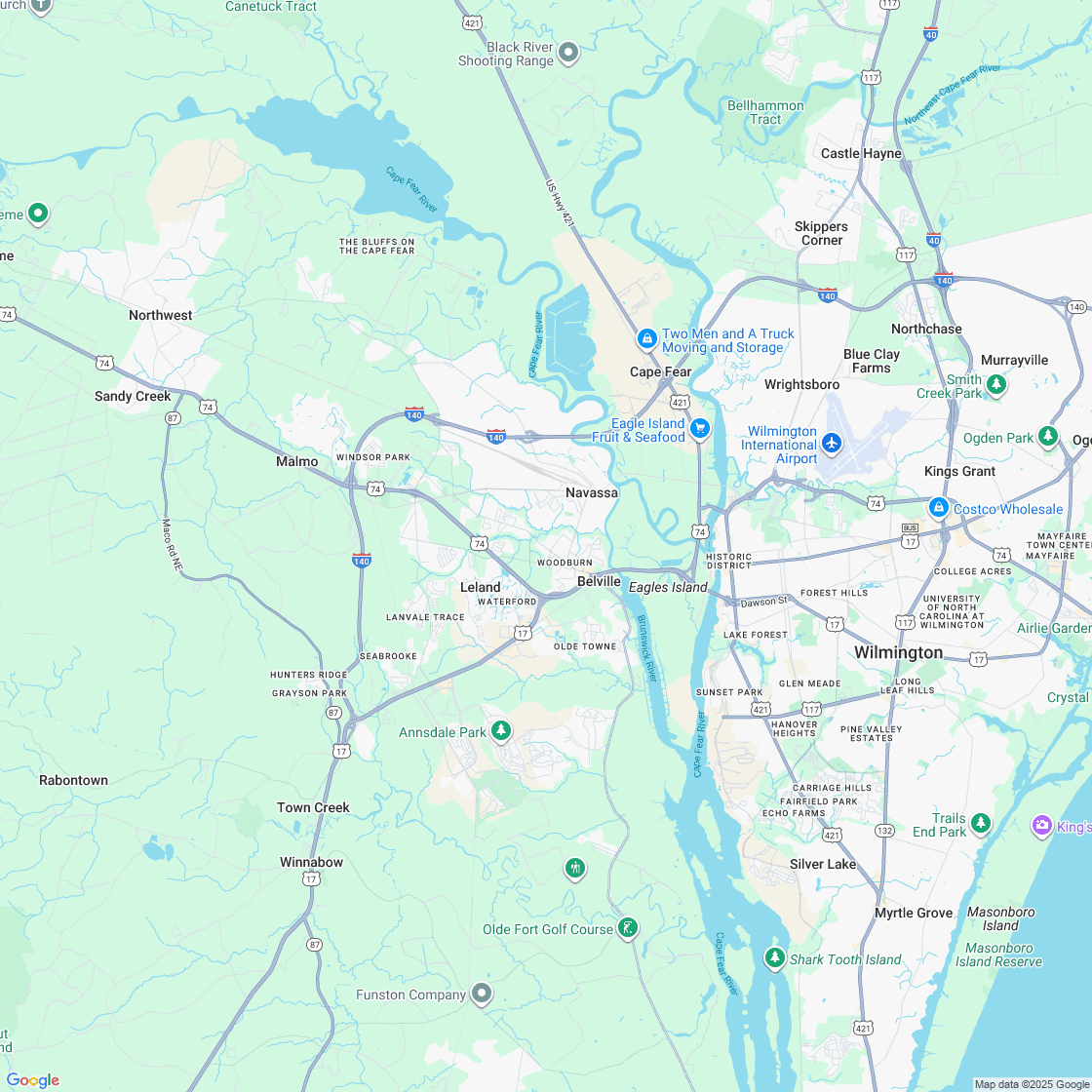 Google map showing store location