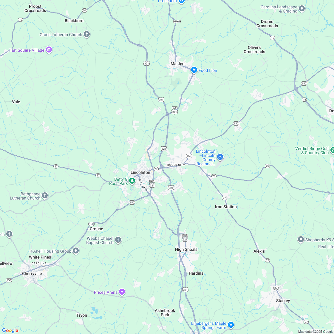 Google map showing store location